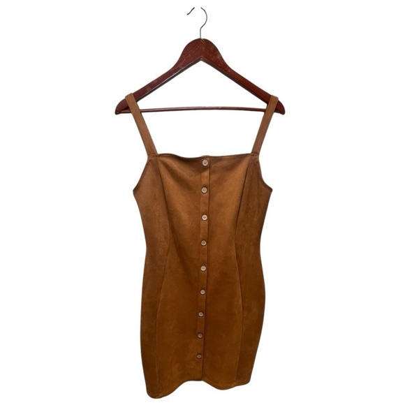 iris Dresses & Skirts - IRIS Suede Mini Dress with button detail 
Size L